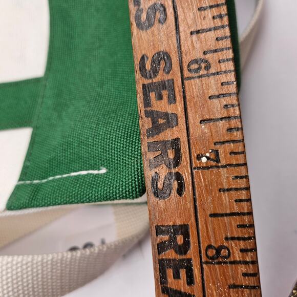 VANS LIL PERGS MINI TOTE BAG SMALL CROSSBODY PURSE CANVAS GREEN WHITE - Picture 6 of 8